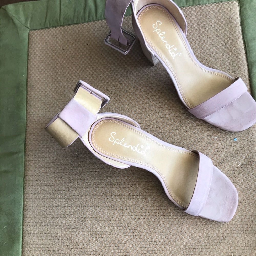 Ankle strap sandals with chunky heel